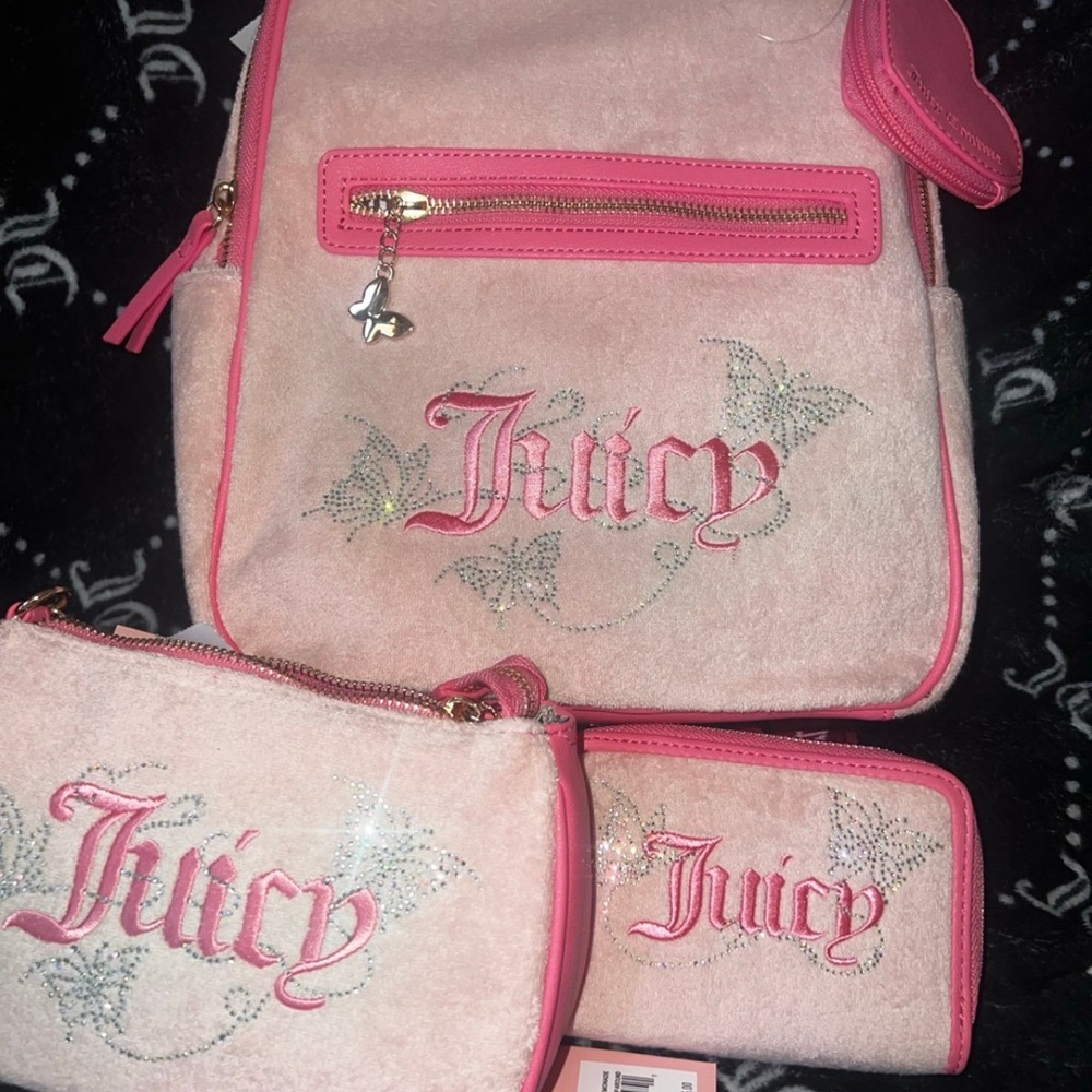 Juicy Couture Pink Wingin It Backpack Bundle